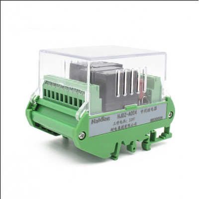 220VDC/AC Terminal Row Relay HJDZ-A004 Din rail auxiliary relay